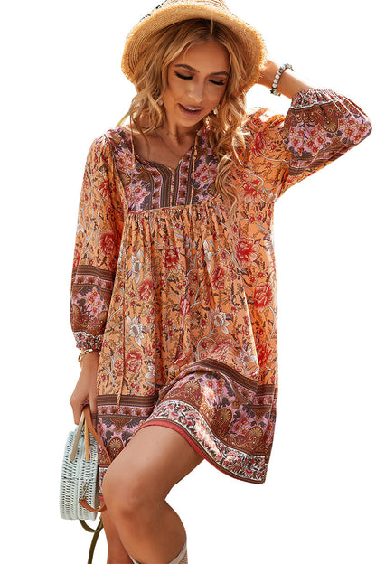 YESFASHION Bohemian Casual Holiday Style Dress Skirt Flower