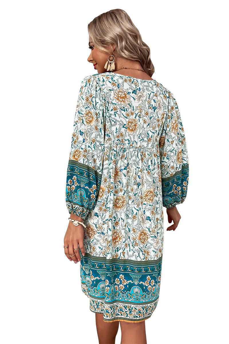 YESFASHION Bohemian Casual Holiday Style Dress Skirt Flower