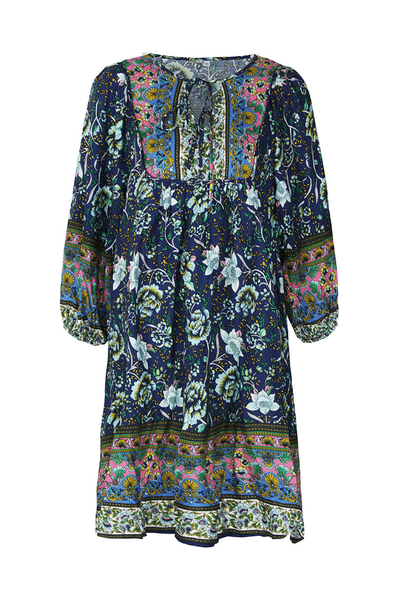 YESFASHION Bohemian Casual Holiday Style Dress Skirt Flower