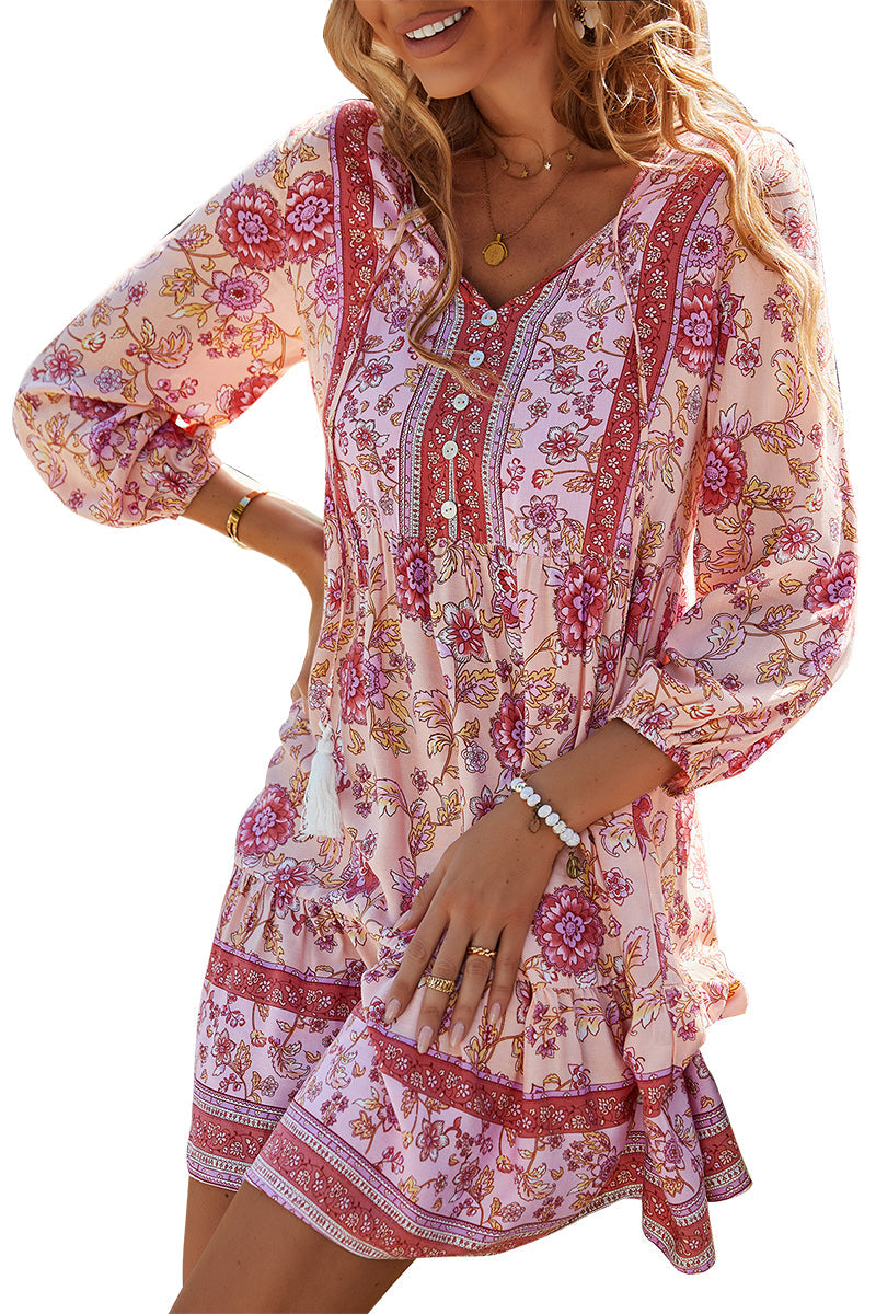 YESFASHION Bohemian Casual Holiday Style Dress Skirt Flower