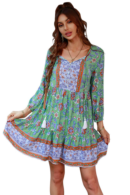 YESFASHION Bohemian Casual Holiday Style Dress Skirt Flower