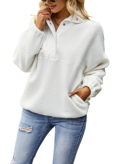 YESFASHION Loose Sports Sweaters Casual Temperament Coat Tops