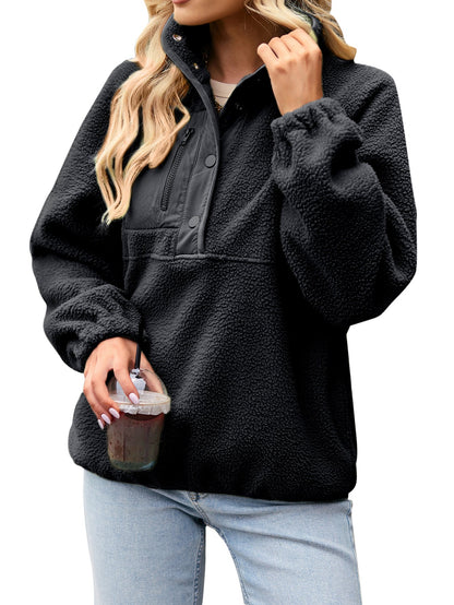 YESFASHION Loose Sports Sweaters Casual Temperament Coat Tops