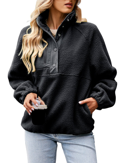 YESFASHION Loose Sports Sweaters Casual Temperament Coat Tops