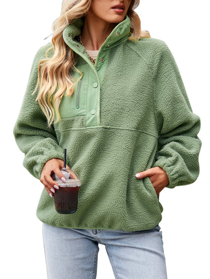 YESFASHION Loose Sports Sweaters Casual Temperament Coat Tops