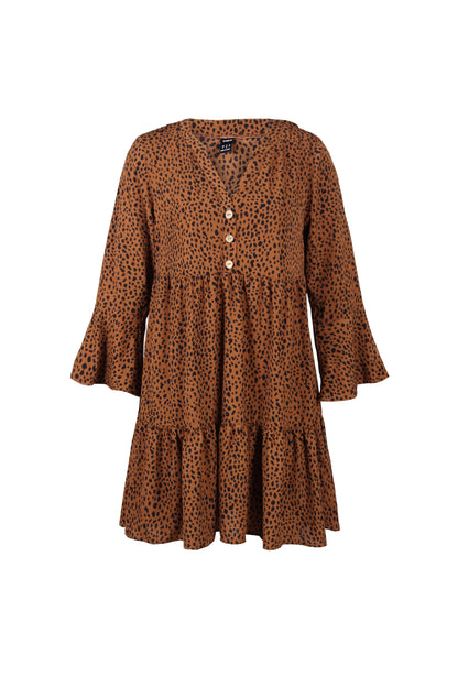 YESFASHION Commuter Dress Leopard Printing Sexy Skirt