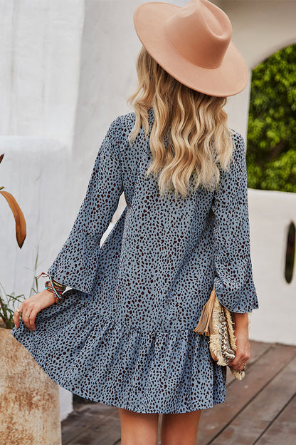 YESFASHION Commuter Dress Leopard Printing Sexy Skirt