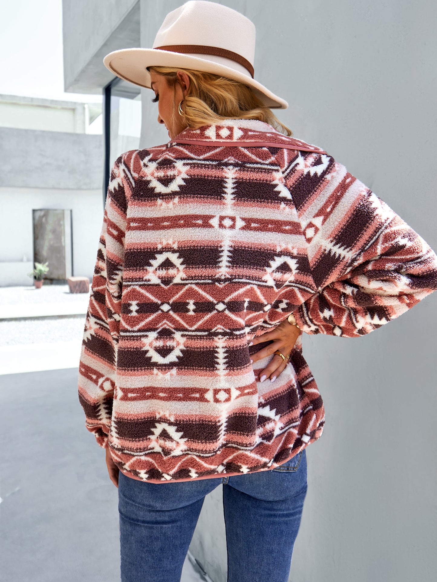 YESFASHION Christmas Coats Furry Temperament Warm Jacket