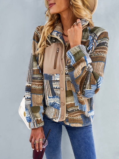 YESFASHION Christmas Coats Furry Temperament Warm Jacket