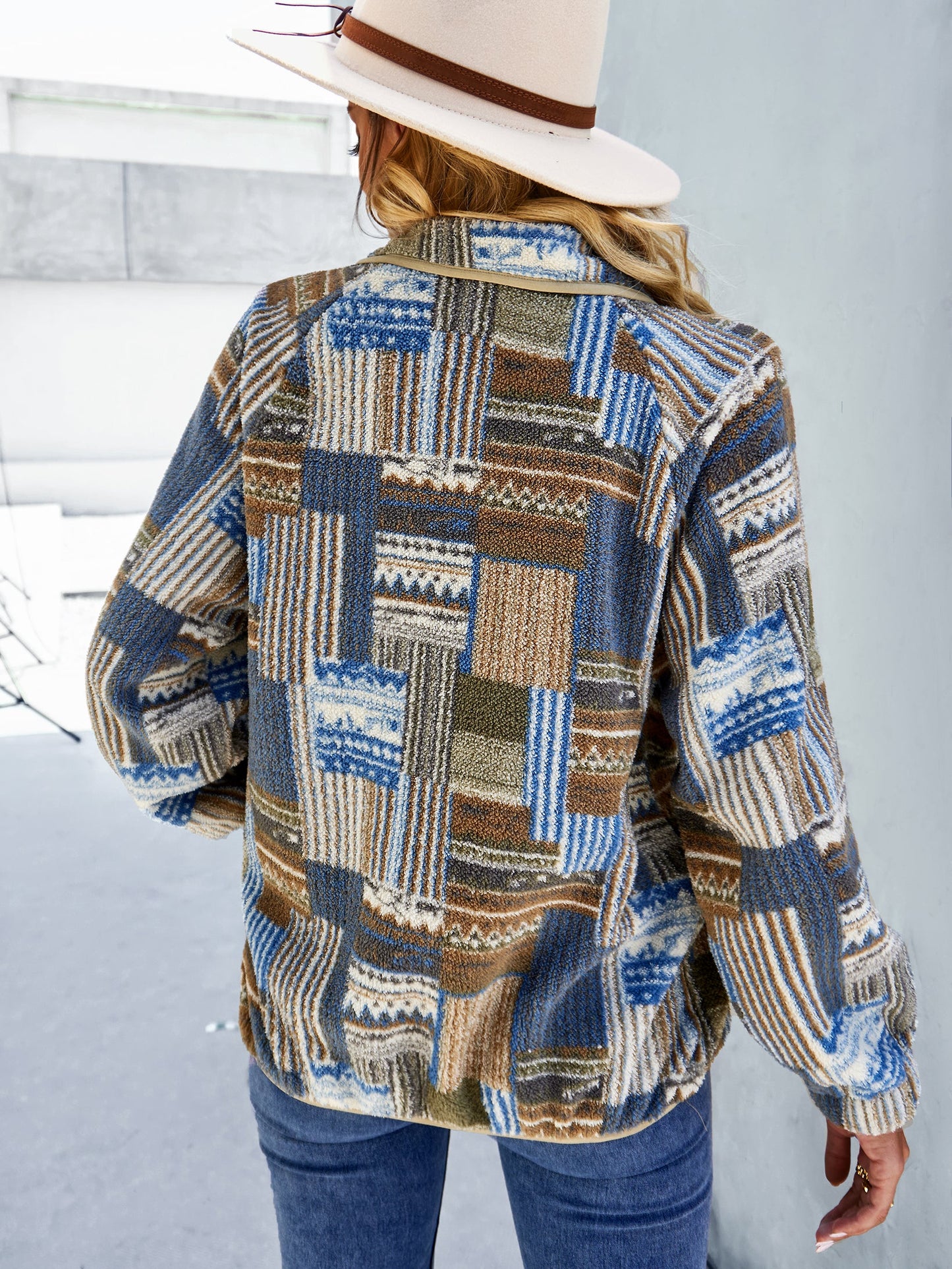 YESFASHION Christmas Coats Furry Temperament Warm Jacket