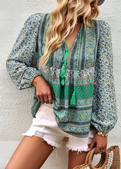 YESFASHION Bohemian Temperament Tops Shirt New Small Shirt