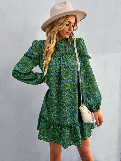 YESFASHION Women Clothing 2023 Spring And Autumn Floral Dress