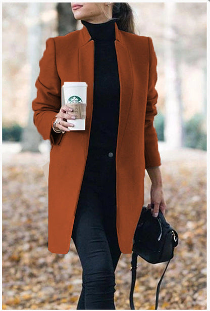 YESFASHION Long Sleeve Jacket Women Plush Cardigan Coats