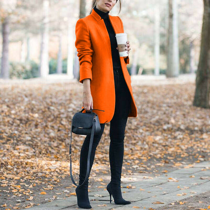 YESFASHION Long Sleeve Jacket Women Plush Cardigan Coats