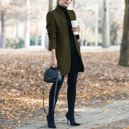 YESFASHION Long Sleeve Jacket Women Plush Cardigan Coats