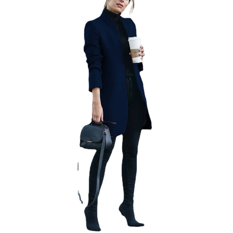 YESFASHION Long Sleeve Jacket Women Plush Cardigan Coats