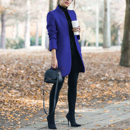YESFASHION Long Sleeve Jacket Women Plush Cardigan Coats