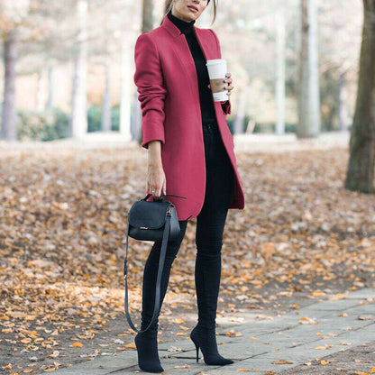 YESFASHION Long Sleeve Jacket Women Plush Cardigan Coats