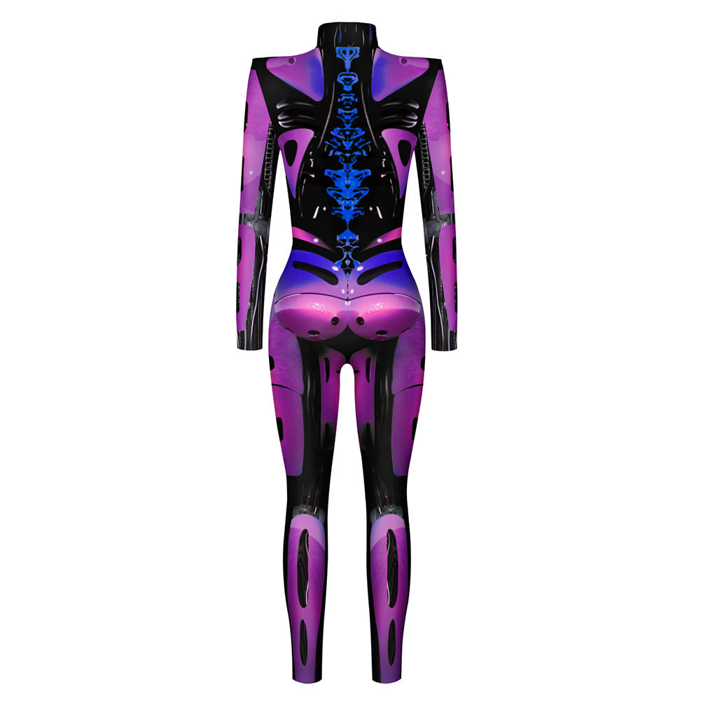 Halloween Armor Digital Printing Cosplay Clothing Women Autumn Cosplay Jumpsuit