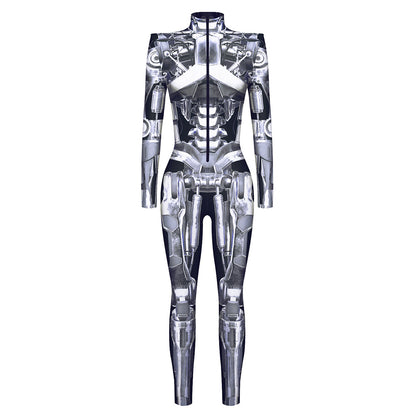 Halloween Armor Digital Printing Cosplay Clothing Women Autumn Cosplay Jumpsuit