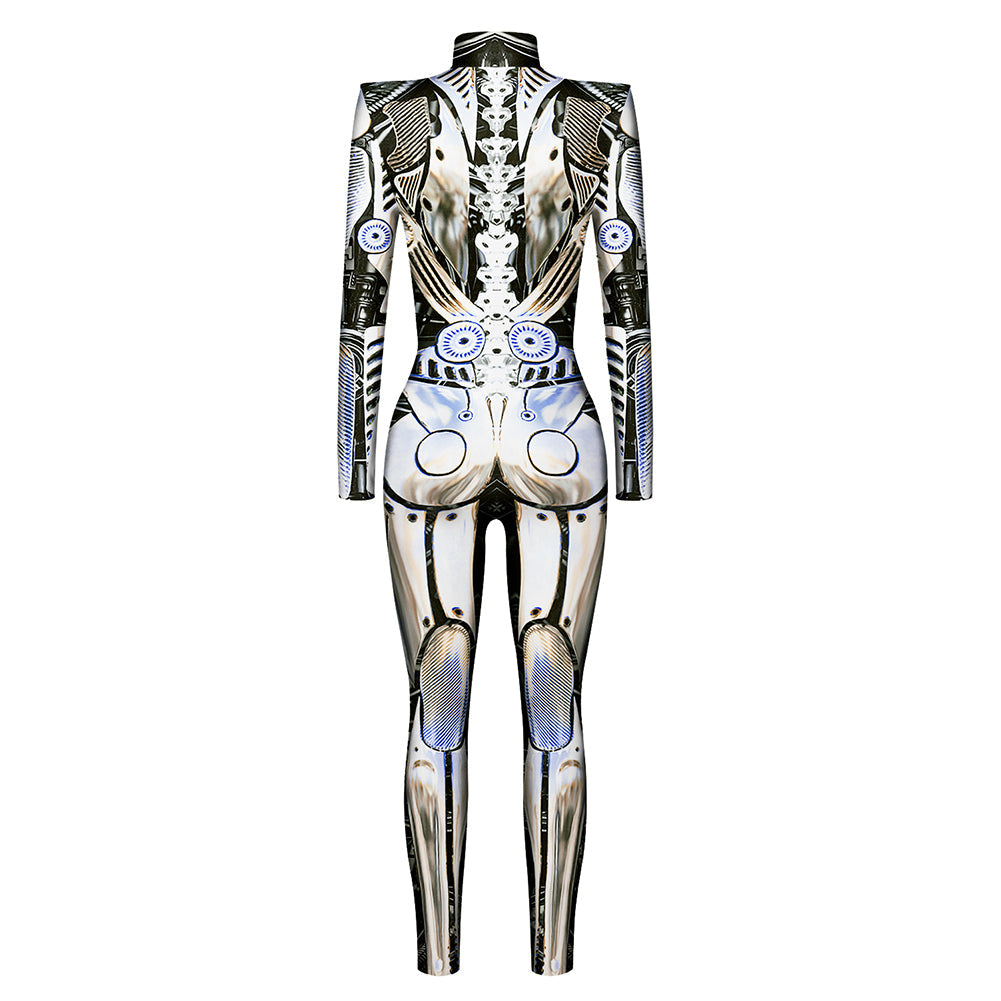 Halloween Armor Digital Printing Cosplay Clothing Women Autumn Cosplay Jumpsuit