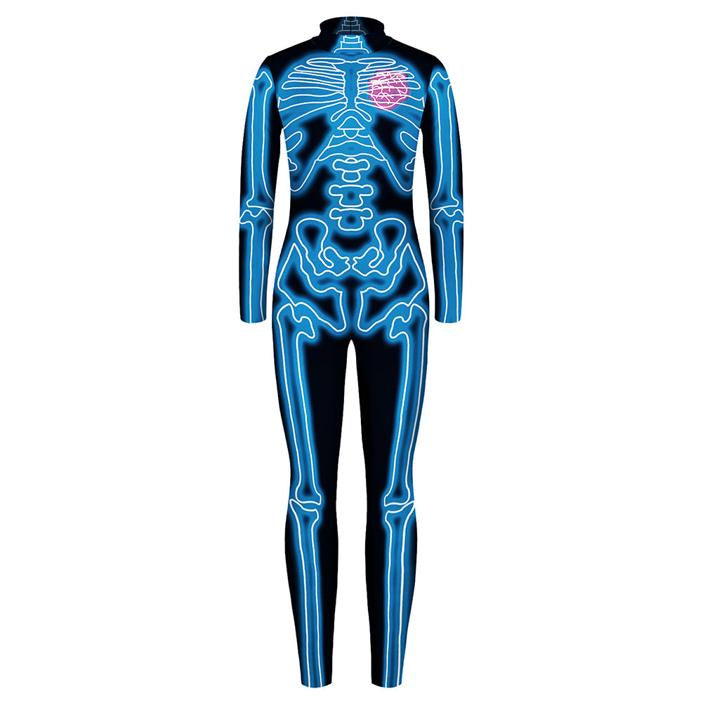 YESFASHION Halloween Digital Print Cos Cosplayer Jumpsuit