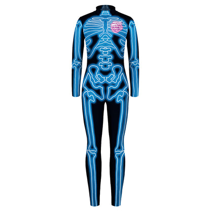 YESFASHION Halloween Digital Print Cos Cosplayer Jumpsuit