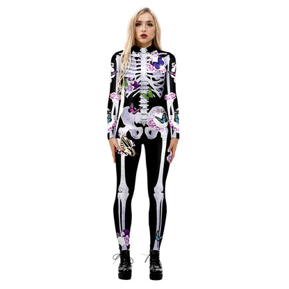 YESFASHION Halloween Digital Print Cos Cosplayer Jumpsuit