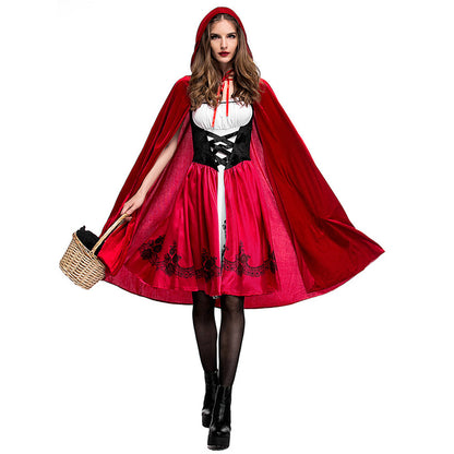 YESFASHION Halloween Little Red Riding Hood Costume Adult Cosplay