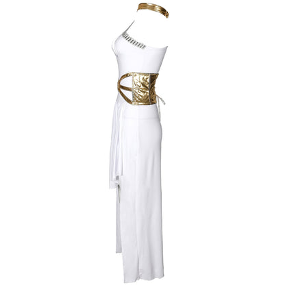 YESFASHION Greek Goddess Halloween Costume Party Dress