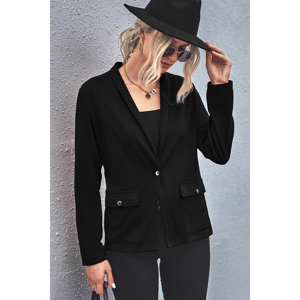 YESFASHION Hot Selling Temperament Square Pocket Blazer Sweaters