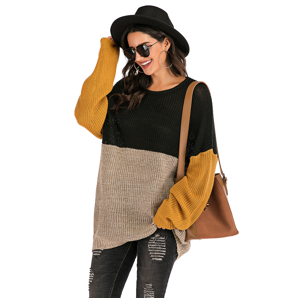 YESFASHION Women Cross-border Long Sleeve Knit Sweaters