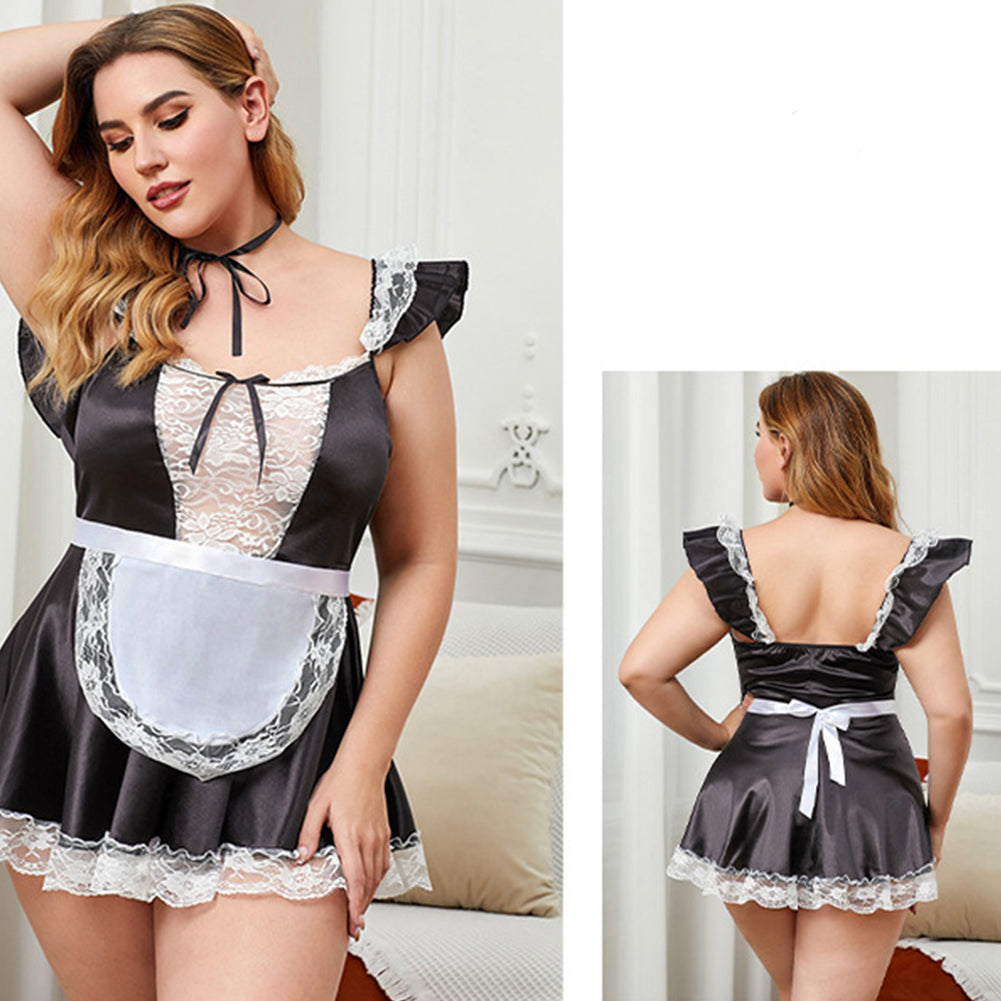 YESFASHION Uniform Cosplay Stage Outfit Sexy Lace Maid Outfit