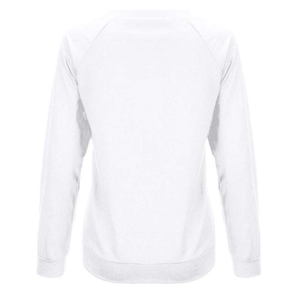 YESFASHION Santa Print Slouchy Raglan Sleeve Women Sweatshirts