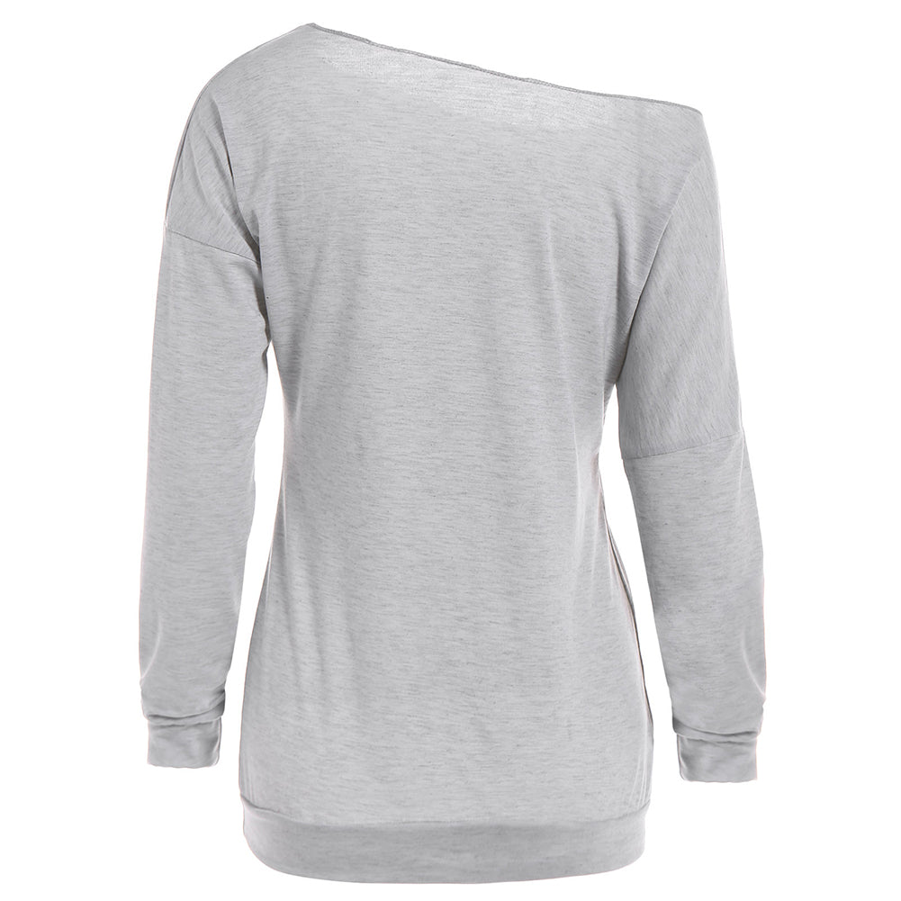 YESFASHION Halloween Pumpkin Print Long Sleeve Sweatshirts T-shirt Tops