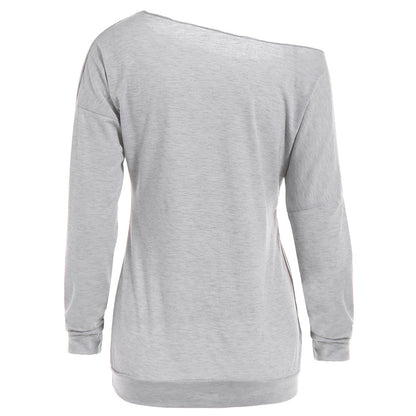 YESFASHION Halloween Pumpkin Print Long Sleeve Sweatshirts T-shirt Tops