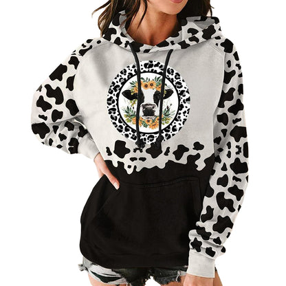 YESFASHION Women Loose Hooded Long Sleeve Sweatshirts