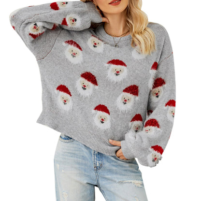 YESFASHION 88% Polyester 7% Acrylic 5% Nylon Santa Claus Sweaters