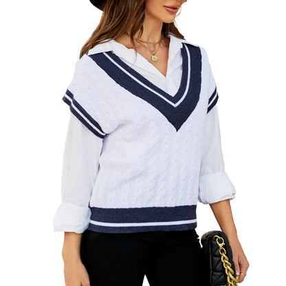 YESFASHION Layered Knit Vest