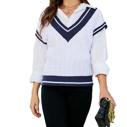 YESFASHION Layered Knit Vest