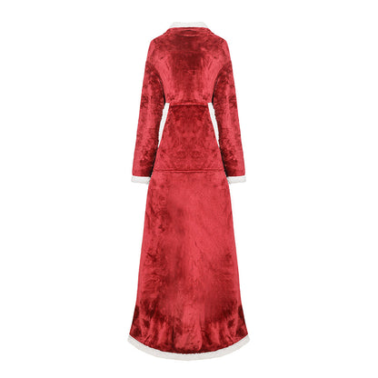 YESFASHION Lazy Tv Blanket Hooded Pullover Flange Lamb