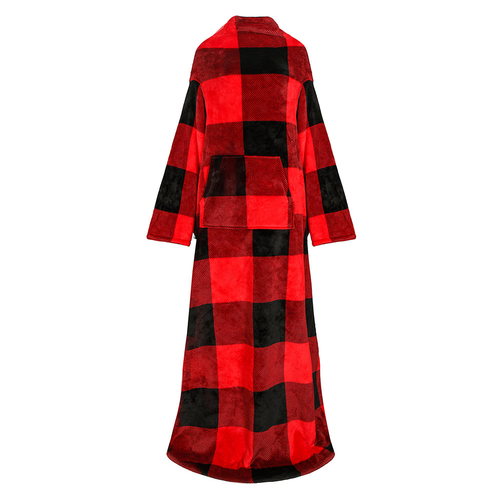 YESFASHION Lazy Tv Blanket Hooded Pullover Flange Lamb