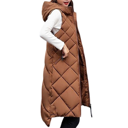 YESFASHION Women Mid-length Cotton Vest