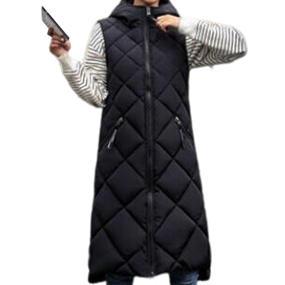 YESFASHION Women Mid-length Cotton Vest