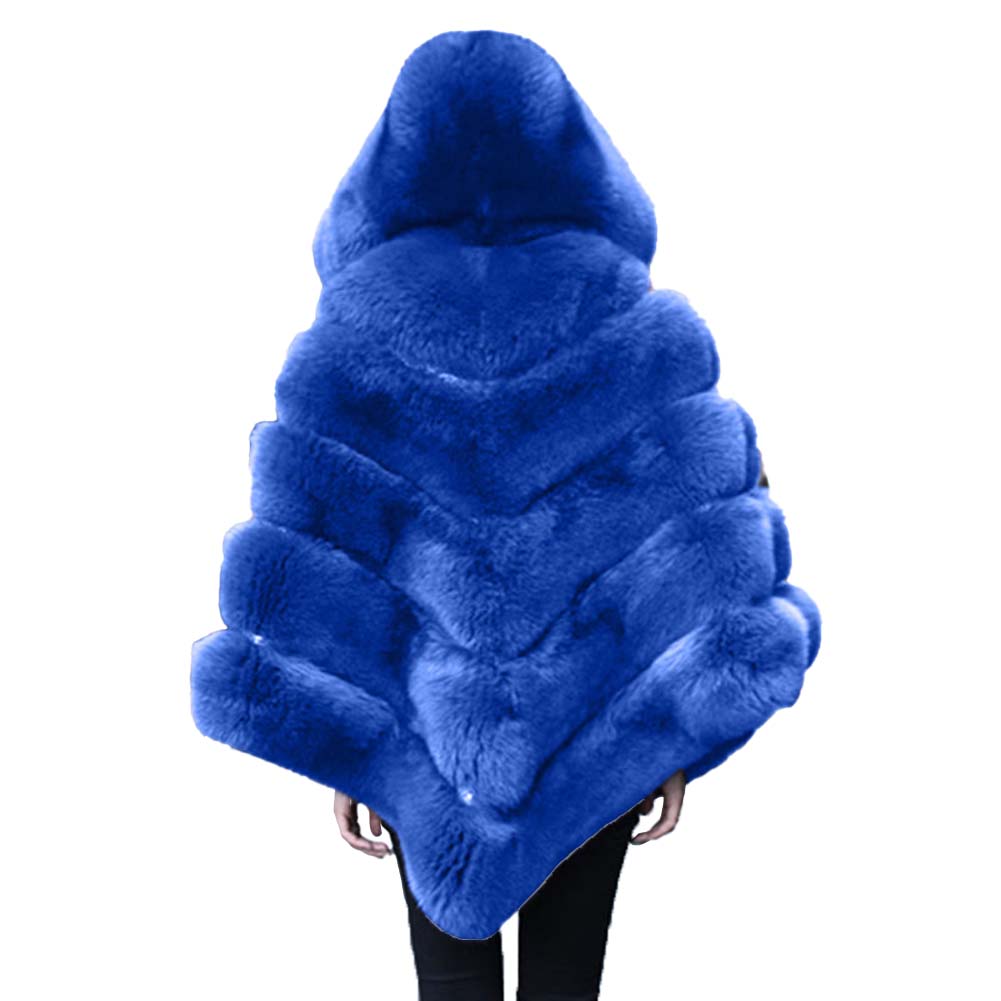 YESFASHION Solid Hooded Clothing Loose Coat Cape Coats