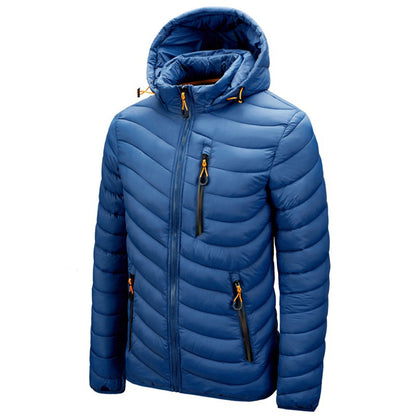 YESFASHION Lightweight Down Rib Padded Jacket Coats