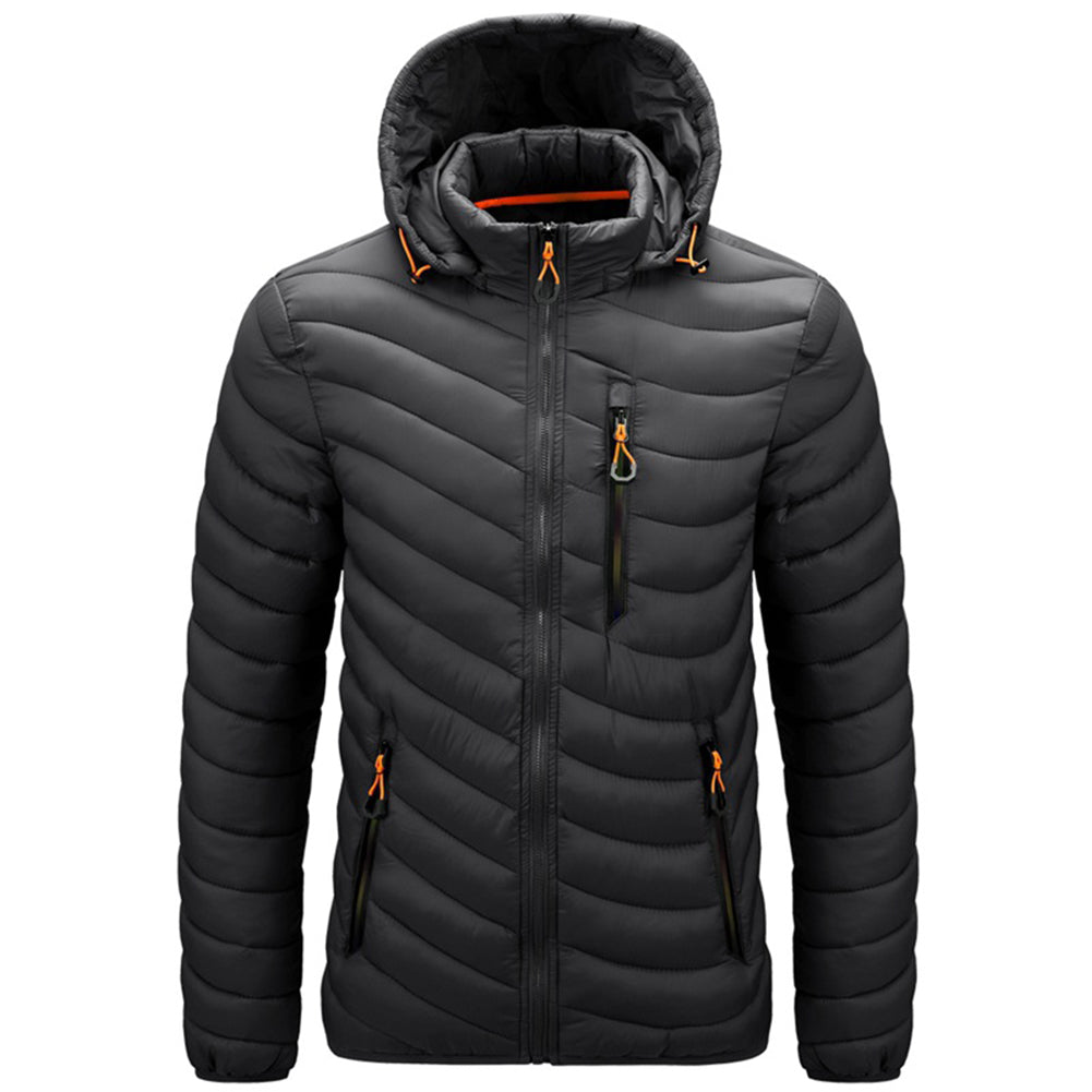 YESFASHION Lightweight Down Rib Padded Jacket Coats
