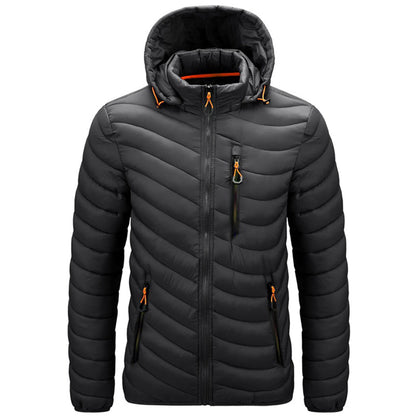 YESFASHION Lightweight Down Rib Padded Jacket Coats