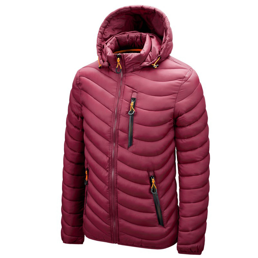YESFASHION Lightweight Down Rib Padded Jacket Coats