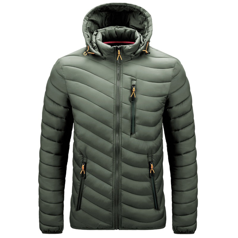 YESFASHION Lightweight Down Rib Padded Jacket Coats